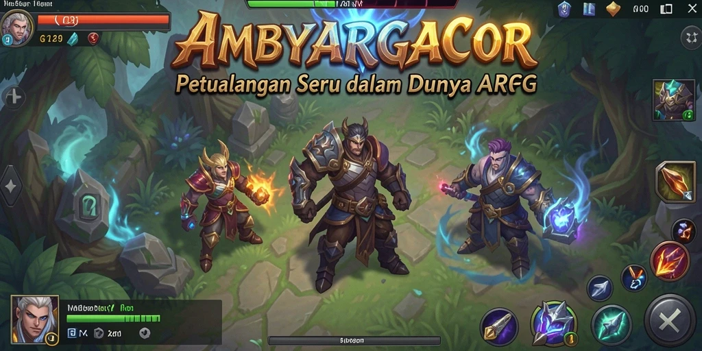 Screenshot gameplay di AMBYARGACOR menunjukkan petualangan epik dalam dunia ARPG.