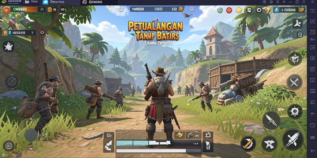 Tangkapan layar gameplay CW8888 dalam dunia terbuka yang menakjubkan.