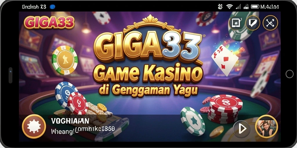 Screenshot GIGA33 menampilkan gameplay Kasino yang mendebarkan dan interaktif.