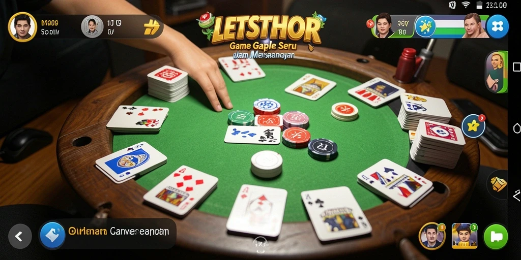 Tampilan menarik gameplay Gaple di LETSTHOR.