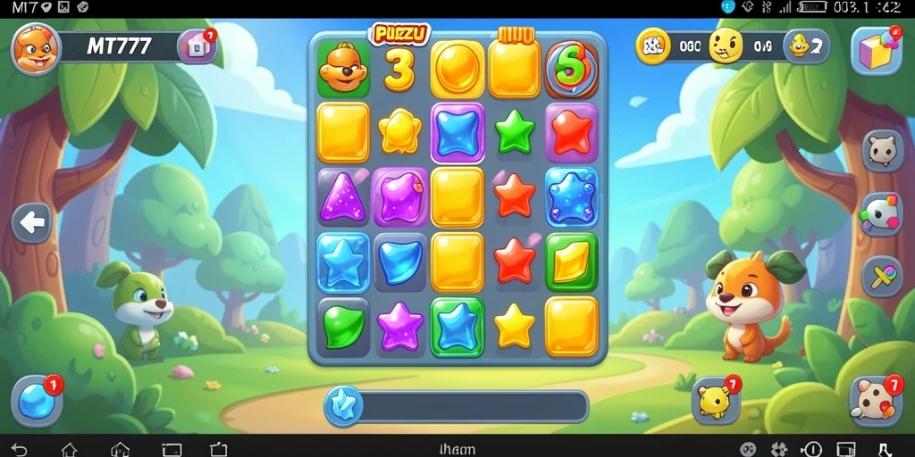 Tampilan gameplay menarik dari game Match-3 MT777.